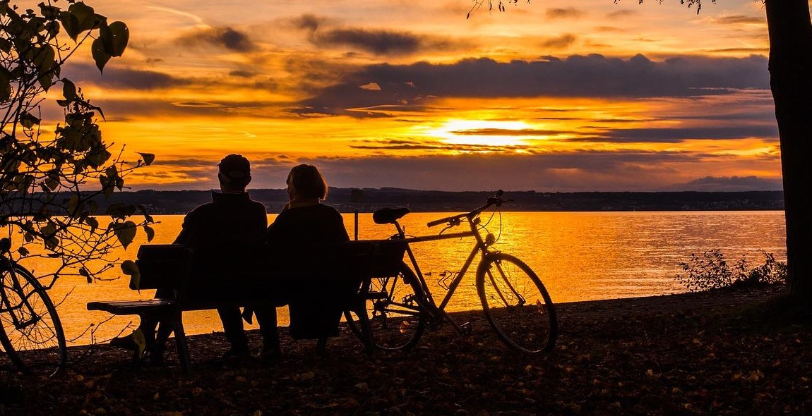 couple enjoying sunset
