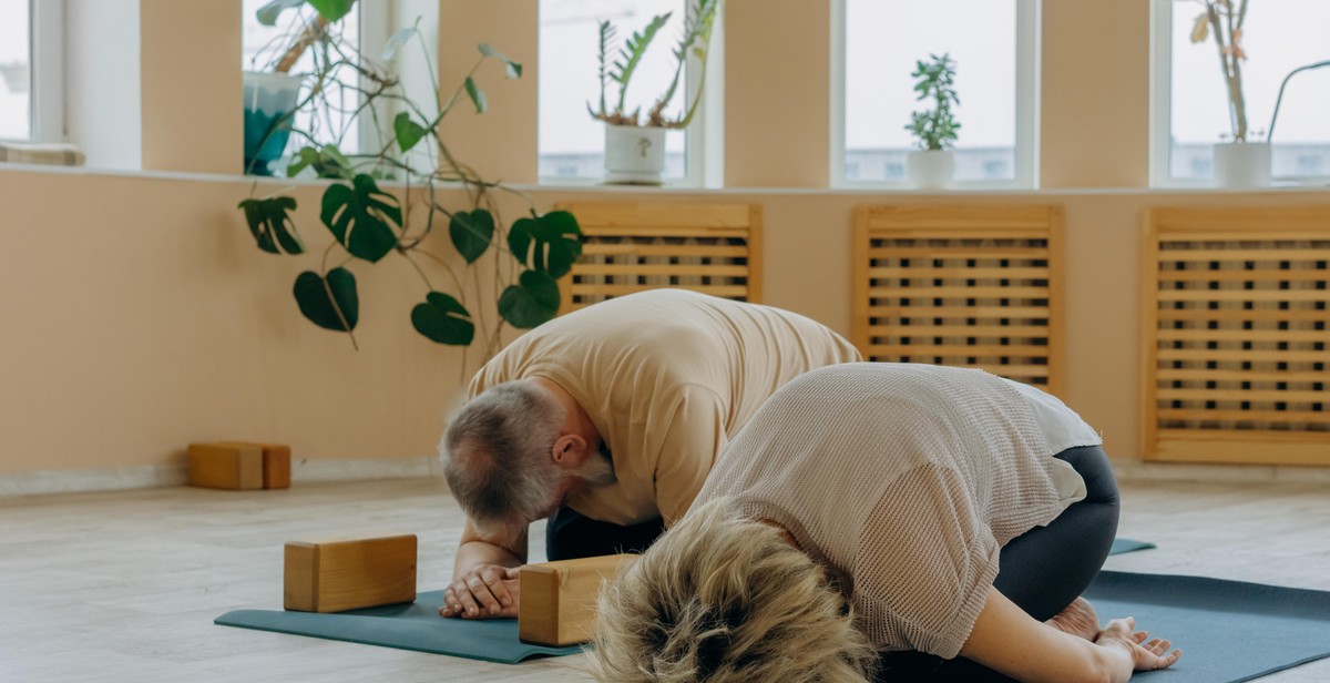 couple doing yoga together