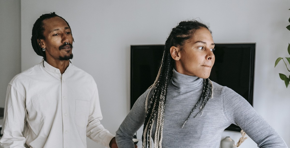 couple having a serious conversation